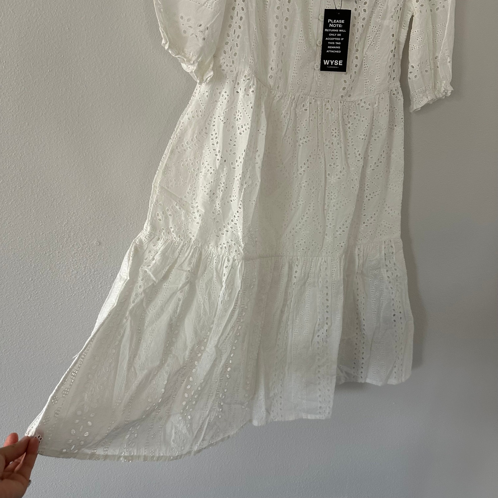 Wyse London Talina Broderie Dress Ivory New Size Us 2 — image 3 of 8